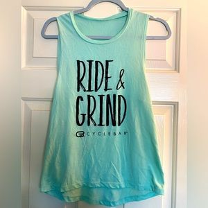 Cyclebar “Ride and Grind” mint green and black